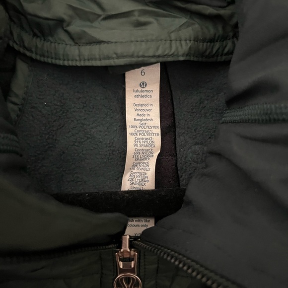 lululemon fleece run jacket size 6 - Picture 4 of 7